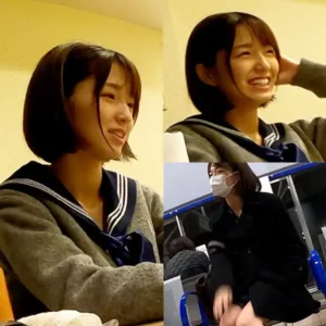 《S級》【電車痴かん】【自宅撮影】めちゃめちゃ可愛い　黒髪ショート　アイドル級の可愛さを持つ無邪気な笑顔の女子校生＃0