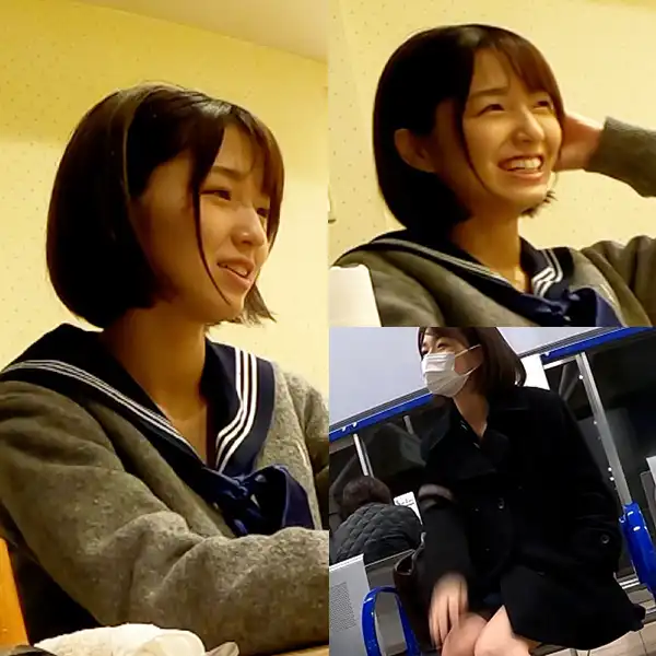 《S級》【電車痴かん】【自宅撮影】めちゃめちゃ可愛い　黒髪ショート　アイドル級の可愛さを持つ無邪気な笑顔の女子校生＃0