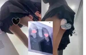 【盗撮風】お姫様K2人組 プリクラ逆さ